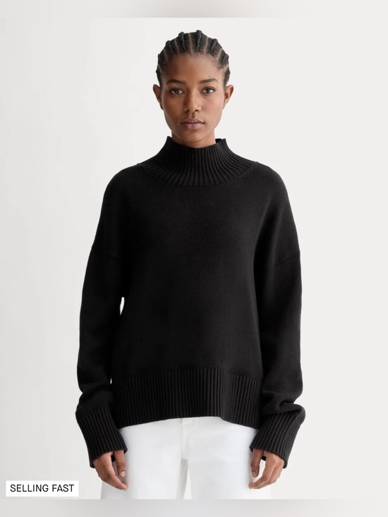 Everlane Sweaters - New Everlane The Boxy Turtleneck in Everyday Cotton in Black Size XS